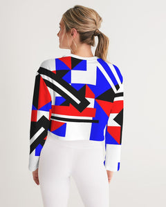 80s Diamond half Women's Cropped Sweatshirt