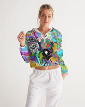 Load image into Gallery viewer, whole LOTTA flowers DOUBLE TAKE Women&#39;s Cropped Windbreaker
