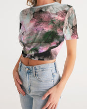 Load image into Gallery viewer, Chalkwater Crush Women&#39;s Twist-Front Cropped Tee
