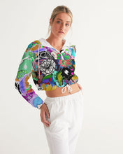 Load image into Gallery viewer, whole LOTTA flowers DOUBLE TAKE Women&#39;s Cropped Windbreaker
