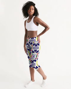 3D Jeweled Flag Women's Mid-Rise Capri