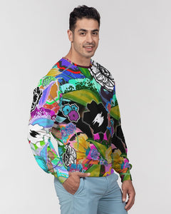 whole LOTTA flowers DOUBLE TAKE Men's Classic French Terry Crewneck Pullover