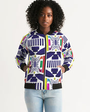 Load image into Gallery viewer, 3D Jeweled Flag Women&#39;s Bomber Jacket
