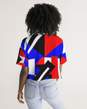 Load image into Gallery viewer, 80s Diamond half Women&#39;s Lounge Cropped Tee
