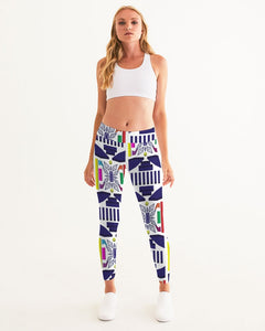 3D Jeweled Flag Women's Yoga Pants