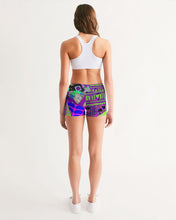 Load image into Gallery viewer, PURPLE-ATED FUNKARA Women&#39;s Mid-Rise Yoga Shorts
