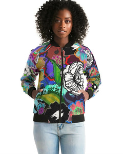 whole LOTTA flowers DOUBLE TAKE Women's Bomber Jacket