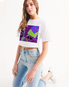 PURPLE-ATED FUNKARA Women's Cropped Tee