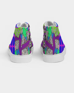 PURPLE-ATED FUNKARA Women's Hightop Canvas Shoe