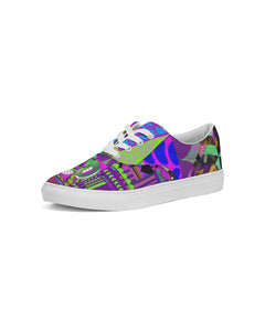 PURPLE-ATED FUNKARA Women's Lace Up Canvas Shoe