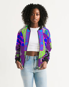 PURPLE-ATED FUNKARA Women's Bomber Jacket