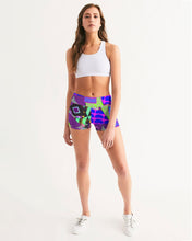 Load image into Gallery viewer, PURPLE-ATED FUNKARA Women&#39;s Mid-Rise Yoga Shorts
