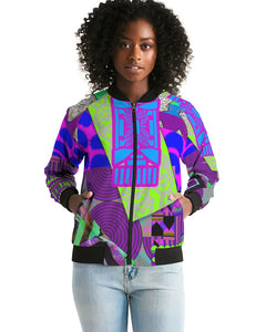 PURPLE-ATED FUNKARA Women's Bomber Jacket