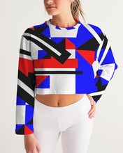 Load image into Gallery viewer, 80s Diamond half Women&#39;s Cropped Sweatshirt
