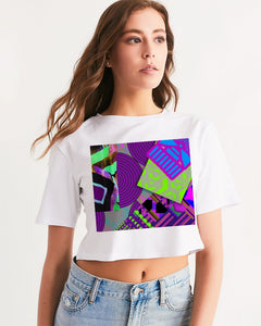 PURPLE-ATED FUNKARA Women's Cropped Tee