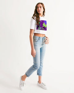 PURPLE-ATED FUNKARA Women's Cropped Tee