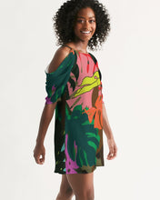 Load image into Gallery viewer, MONSTERA Women&#39;s Open Shoulder A-Line Dress
