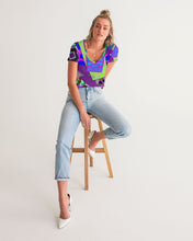 Load image into Gallery viewer, PURPLE-ATED FUNKARA Women&#39;s V-Neck Tee
