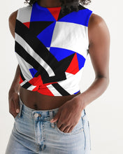 Load image into Gallery viewer, 80s Diamond half Women&#39;s Twist-Front Tank
