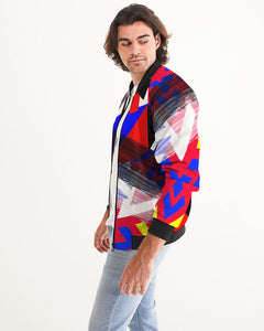 80s Diamond Primary Paint Swipe Men's Bomber Jacket