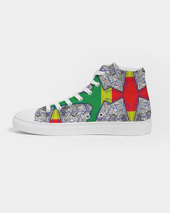 FUNKARA POLYGON CLOTH 1 Women's Hightop Canvas Shoe