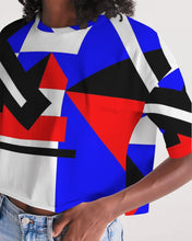 Load image into Gallery viewer, 80s Diamond half Women&#39;s Lounge Cropped Tee
