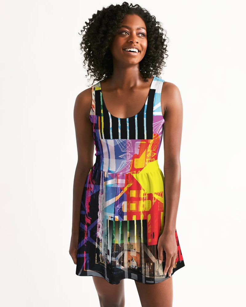 urbanAZTEC Women's Scoop Neck Skater Dress