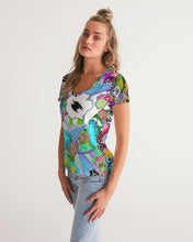 Load image into Gallery viewer, whole LOTTA flowers DOUBLE TAKE Women&#39;s V-Neck Tee
