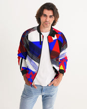 Load image into Gallery viewer, 80s Diamond Primary Paint Swipe Men&#39;s Bomber Jacket
