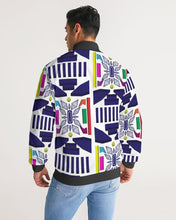 Load image into Gallery viewer, 3D Jeweled Flag Men&#39;s Stripe-Sleeve Track Jacket
