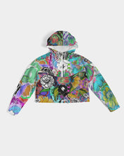 Load image into Gallery viewer, whole LOTTA flowers DOUBLE TAKE Women&#39;s Cropped Windbreaker
