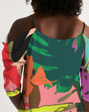 Load image into Gallery viewer, MONSTERA Women&#39;s Open Shoulder A-Line Dress
