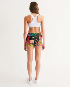 MONSTERA Women's Mid-Rise Yoga Shorts