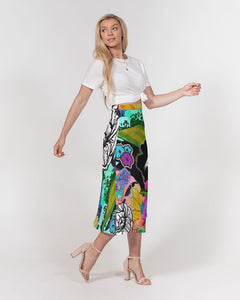 whole LOTTA flowers DOUBLE TAKE Women's A-Line Midi Skirt