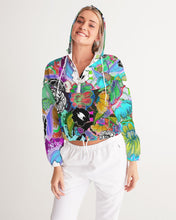 Load image into Gallery viewer, whole LOTTA flowers DOUBLE TAKE Women&#39;s Cropped Windbreaker
