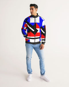 80s Diamond half Men's Stripe-Sleeve Track Jacket