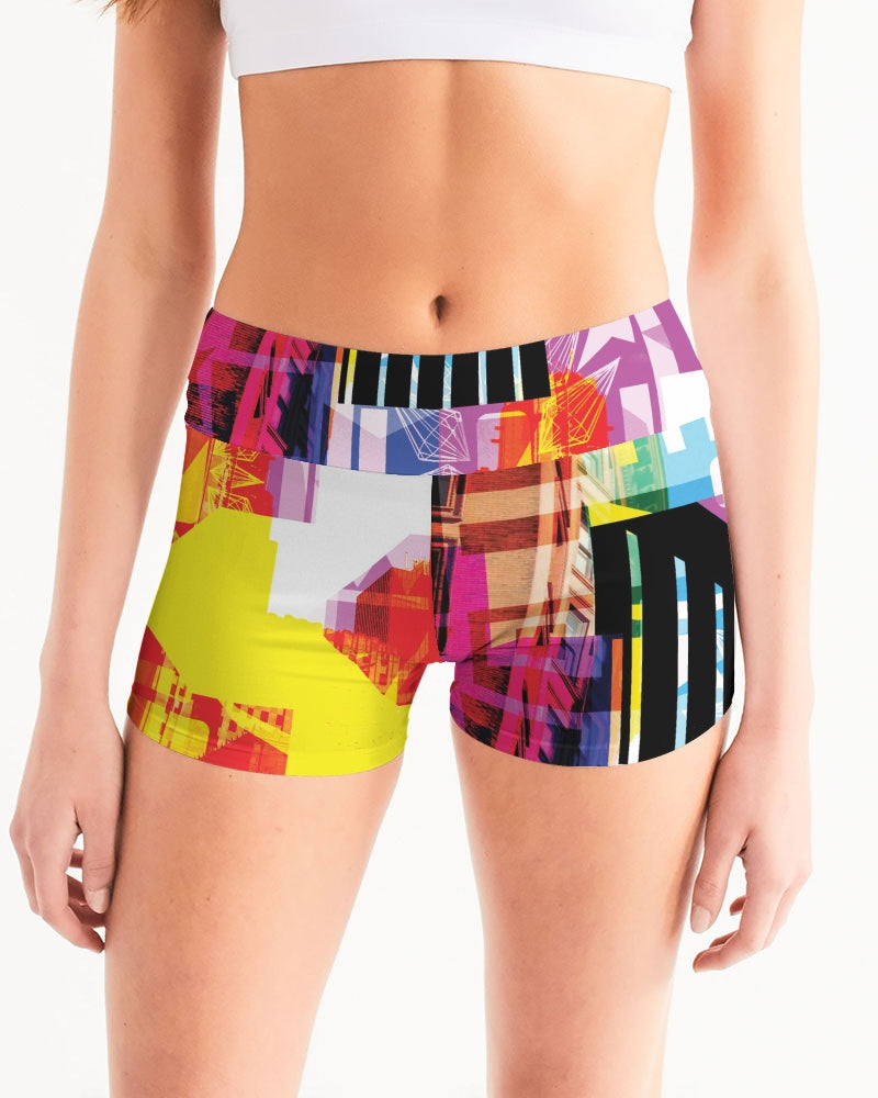 urbanAZTEC Women's Mid-Rise Yoga Shorts