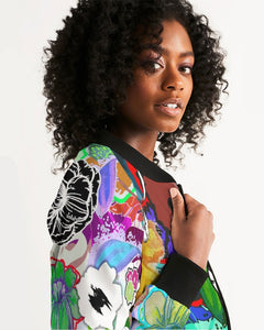 whole LOTTA flowers DOUBLE TAKE Women's Bomber Jacket