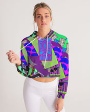 Load image into Gallery viewer, PURPLE-ATED FUNKARA Women&#39;s Cropped Hoodie
