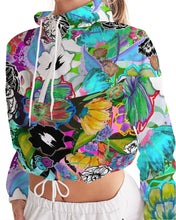 Load image into Gallery viewer, whole LOTTA flowers DOUBLE TAKE Women&#39;s Cropped Windbreaker
