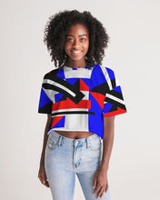 Load image into Gallery viewer, 80s Diamond half Women&#39;s Lounge Cropped Tee
