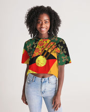 Load image into Gallery viewer, continuospeace1 heritage print Women&#39;s Lounge Cropped Tee
