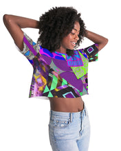 Load image into Gallery viewer, PURPLE-ATED FUNKARA Women&#39;s Lounge Cropped Tee
