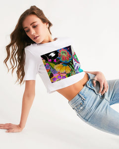 whole LOTTA flowers DOUBLE TAKE Women's Cropped Tee