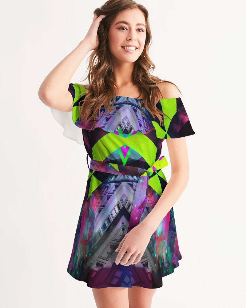 GALAXY GEO URBAN Women's Off-Shoulder Dress