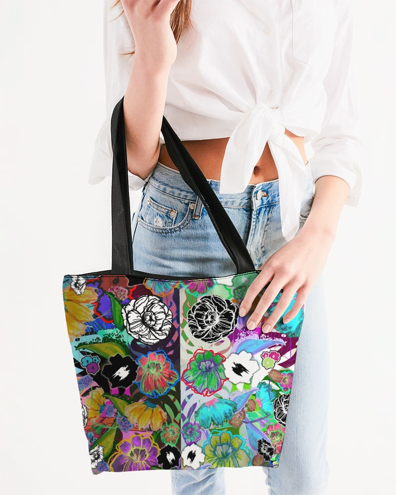 whole LOTTA flowers DOUBLE TAKE Canvas Zip Tote