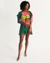 Load image into Gallery viewer, MONSTERA Women&#39;s Open Shoulder A-Line Dress
