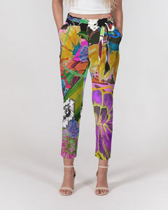 whole LOTTA flowers DOUBLE TAKE Women's Belted Tapered Pants