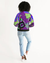 Load image into Gallery viewer, PURPLE-ATED FUNKARA Women&#39;s Bomber Jacket
