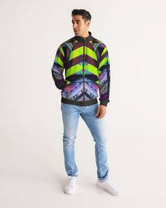 GALAXY GEO URBAN Men's Stripe-Sleeve Track Jacket